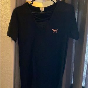 Black short sleeve Victoria’s Secret shirt